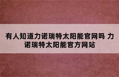 有人知道力诺瑞特太阳能官网吗 力诺瑞特太阳能官方网站